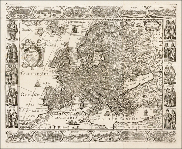 44-Europe and Europe Map By Pietro Todeschi / Francesco Sabatini