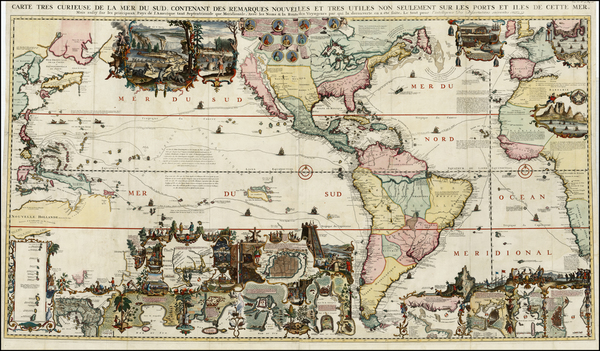 1-World, World, Atlantic Ocean, North America, South America, Pacific, California and America Map