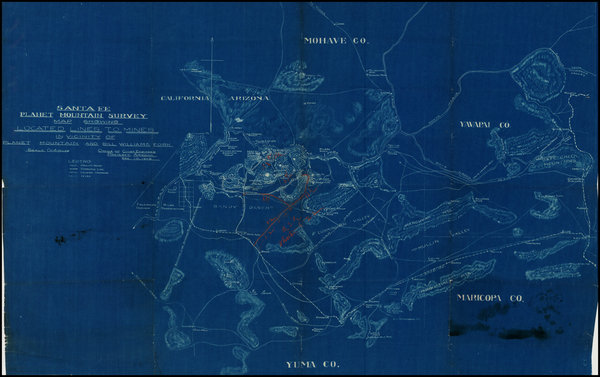 7-Arizona Map By Santa Fe Railroad