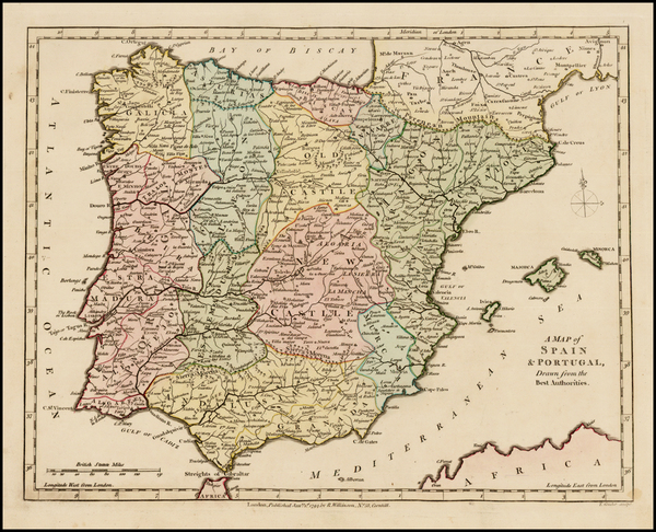 26-Spain and Portugal Map By Robert Wilkinson