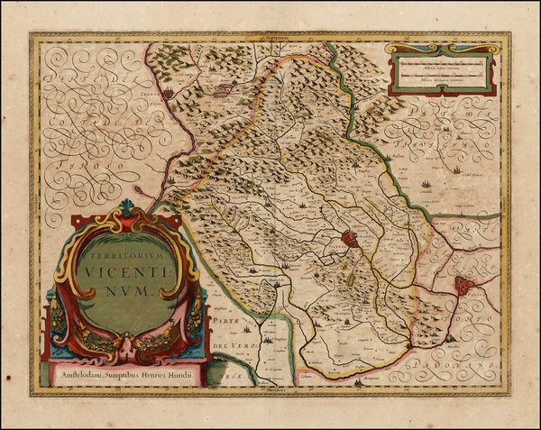 53-Italy Map By Henricus Hondius