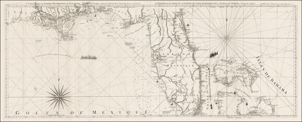 49-Florida, South, Southeast and Caribbean Map By Georges Louis Le Rouge