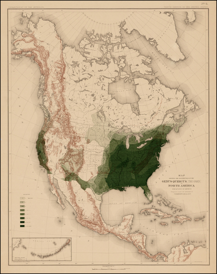 58-United States, North America and Canada Map By Julius Bien & Co.