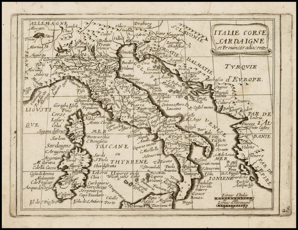 5-Italy and Sardinia Map By Jean Picart