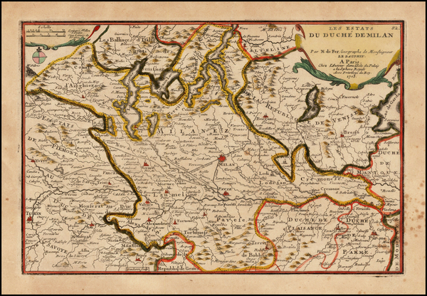 1-Italy Map By Nicolas de Fer