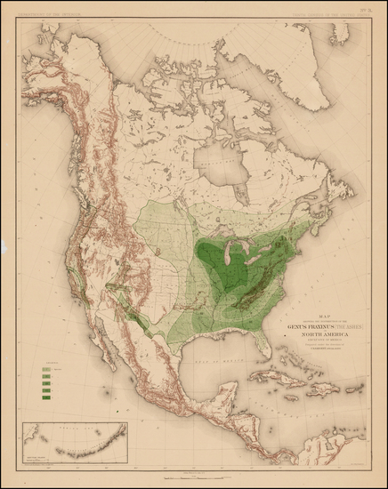 65-United States, North America and Canada Map By Julius Bien & Co.