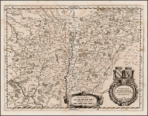 95-France Map By Matthaus Merian