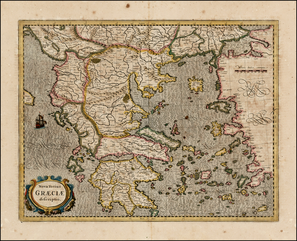 63-Balearic Islands and Greece Map By  Gerard Mercator