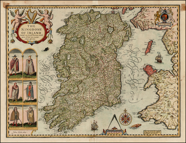 74-Ireland Map By John Speed