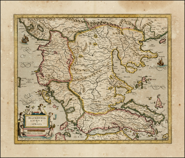 98-Balkans and Greece Map By  Gerard Mercator