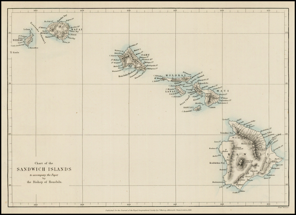 98-Hawaii and Hawaii Map By Royal Geographical Society