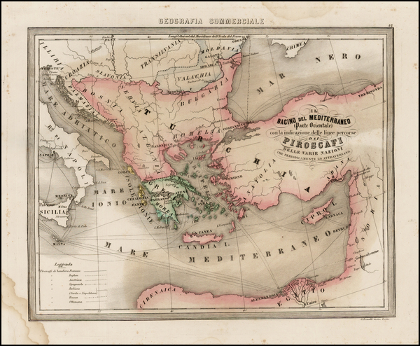 56-Balkans, Turkey, Mediterranean, Other Islands, Turkey & Asia Minor and Greece Map By France