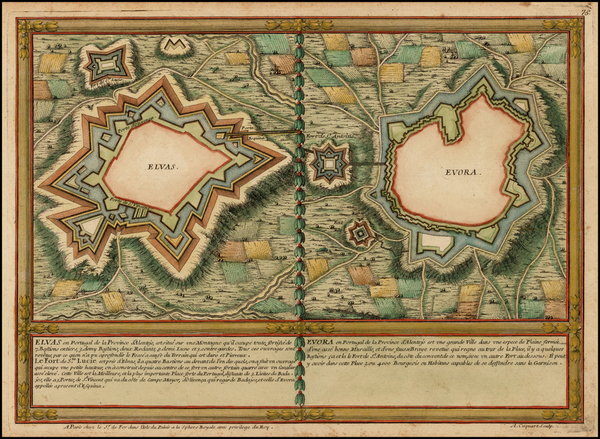 36-Portugal Map By Nicolas de Fer