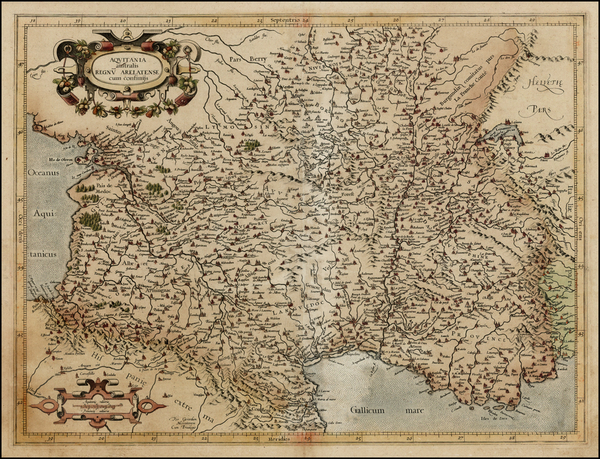 20-France Map By  Gerard Mercator