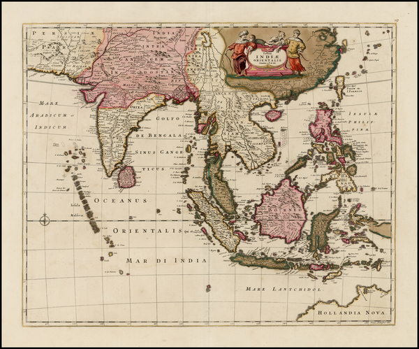 34-China, India, Southeast Asia, Philippines and Australia & Oceania Map By Frederick De Wit