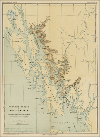 71-Alaska and Canada Map By Augustus Herman Petermann