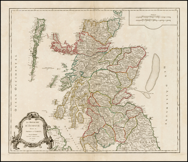 98-Scotland Map By Gilles Robert de Vaugondy