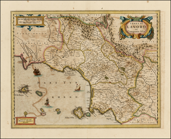 42-Italy Map By Henricus Hondius