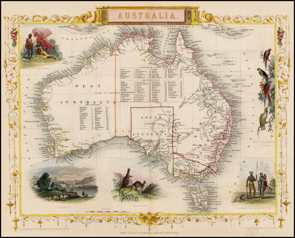 41-Australia Map By John Tallis