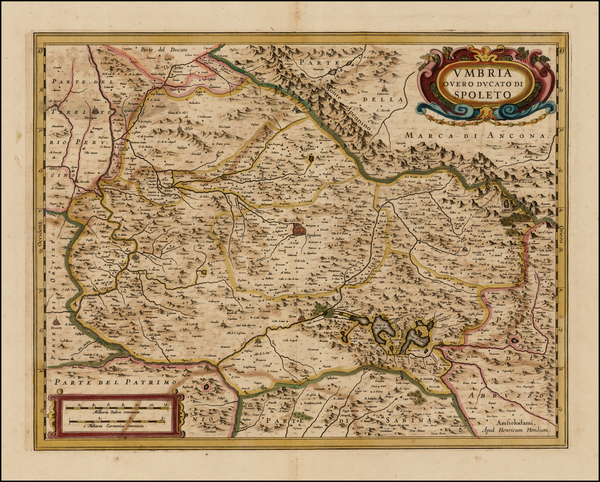 61-Italy Map By Henricus Hondius