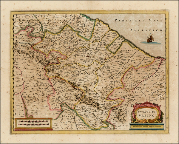 30-Italy Map By Henricus Hondius