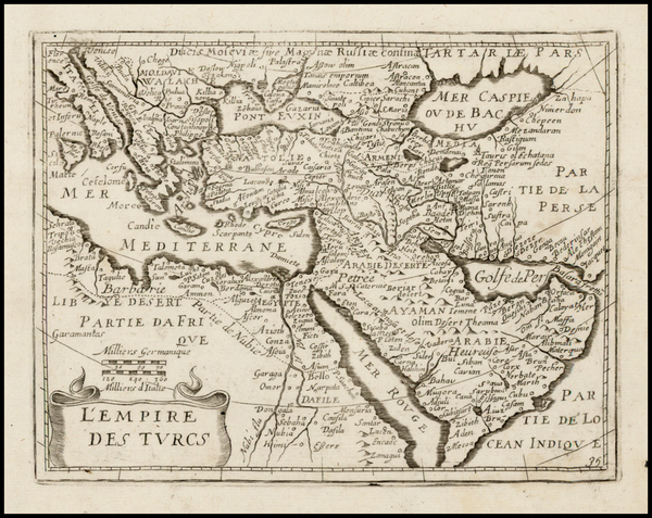 70-Turkey, Middle East and Turkey & Asia Minor Map By Jean Picart