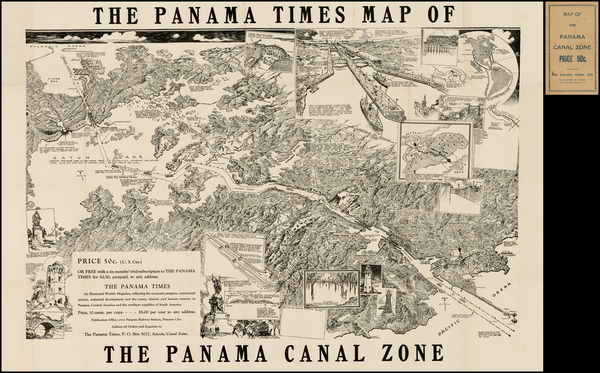 65-Central America Map By Panama Railroad Company