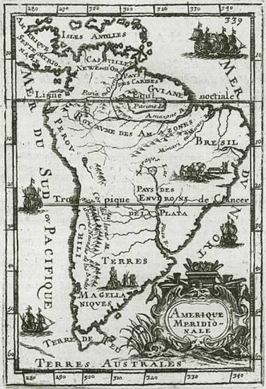 4-Central America and South America Map By Alain Manesson Mallet