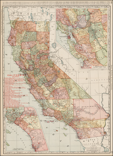 35-California Map By William Rand  &  Andrew McNally