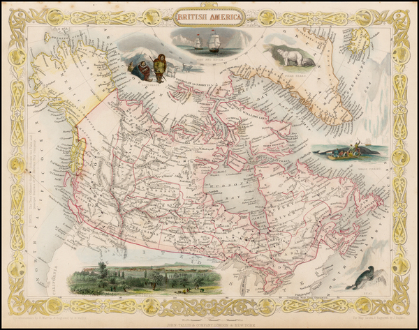 75-Polar Maps, Alaska and Canada Map By John Tallis