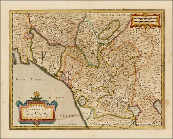 24-Italy Map By Henricus Hondius