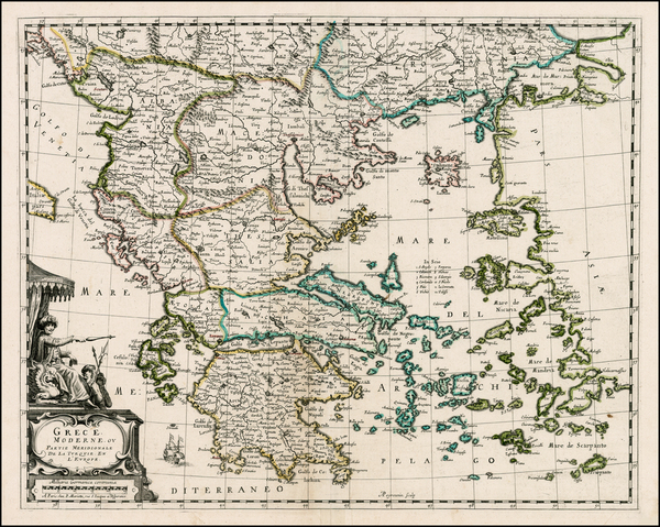 30-Turkey, Balearic Islands and Greece Map By Nicolas Sanson