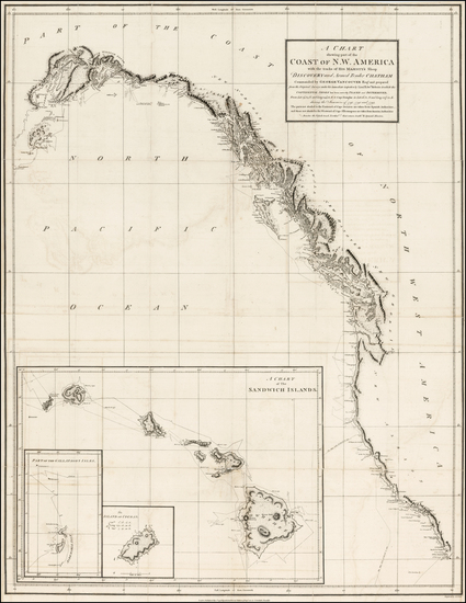 55-Alaska and California Map By George Vancouver