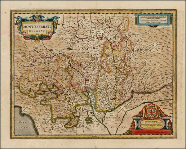 41-Italy Map By Henricus Hondius