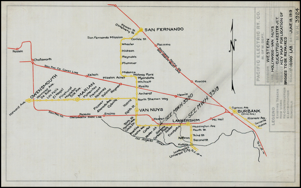 92-California Map By Pacific Electric Railway