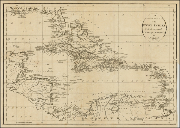 26-Florida and Caribbean Map By John Russell