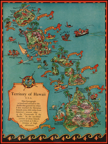 3-Hawaii and Hawaii Map By Ruth Taylor White