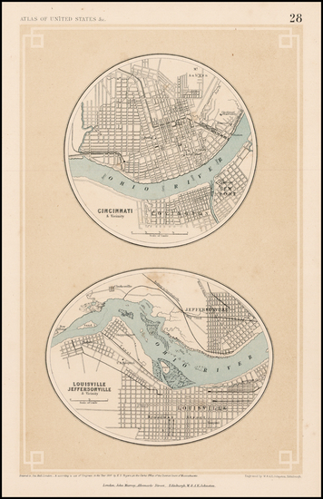 28-South and Midwest Map By Henry Darwin Rogers  &  Alexander Keith Johnston