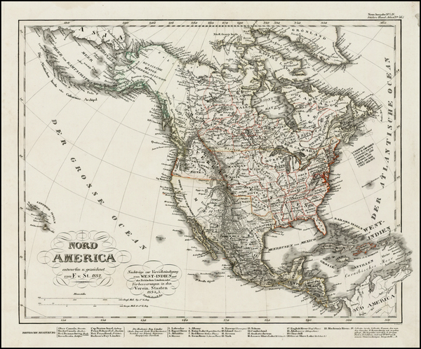 1-North America Map By Adolf Stieler