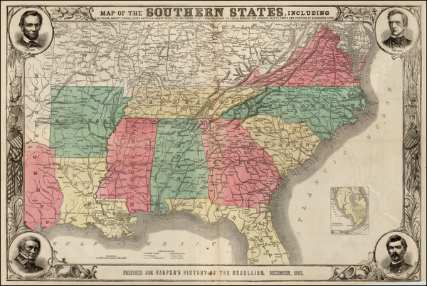 0-United States, South, Southeast and Texas Map By Harper