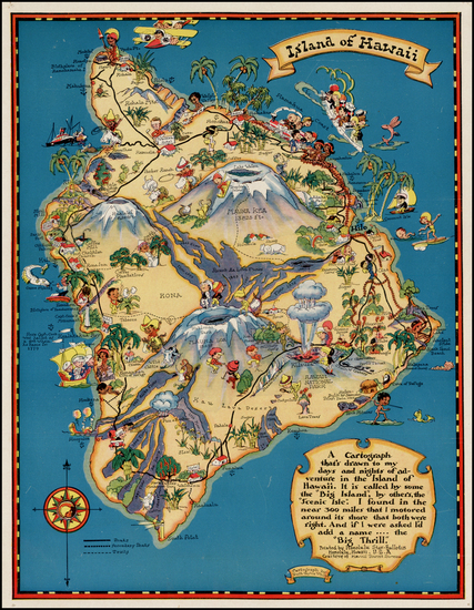 96-Hawaii and Hawaii Map By Ruth Taylor White