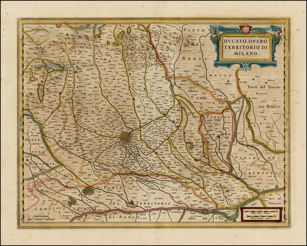 42-Italy Map By Henricus Hondius