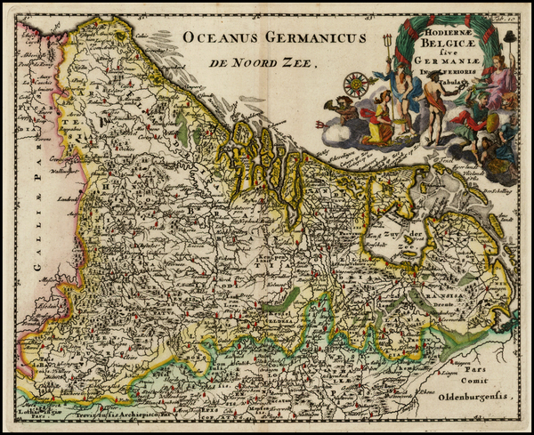 41-Netherlands Map By Philipp Clüver