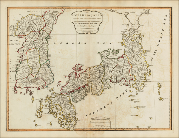 74-Japan and Korea Map By Laurie & Whittle