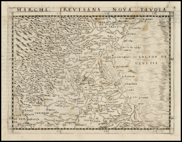 87-Northern Italy Map By Giacomo Gastaldi