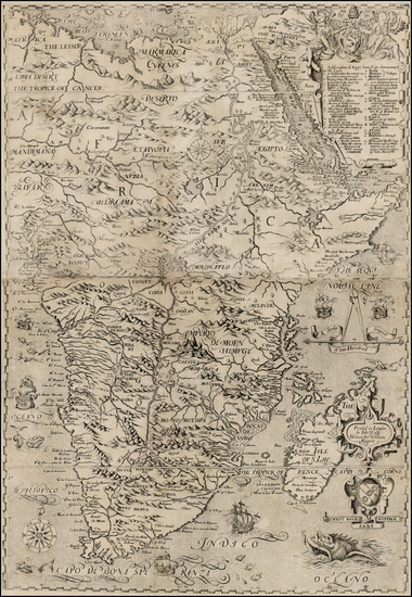 69-Middle East, Africa, Egypt and African Islands, including Madagascar Map By John Wolfe