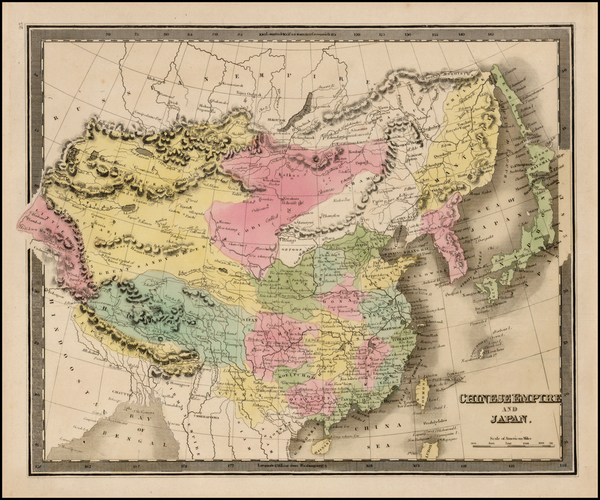 74-China, Japan and Korea Map By Jeremiah Greenleaf