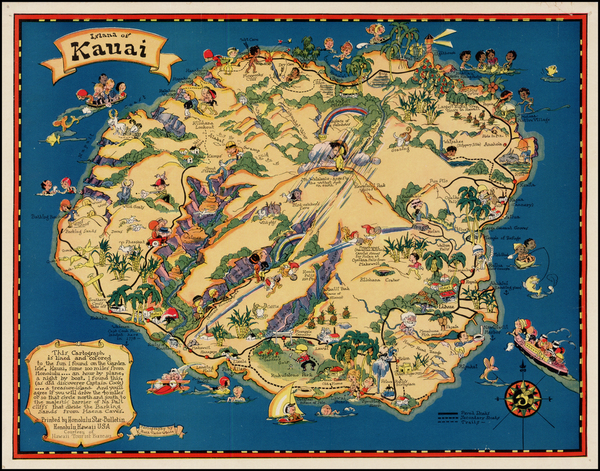 18-Hawaii and Hawaii Map By Ruth Taylor White