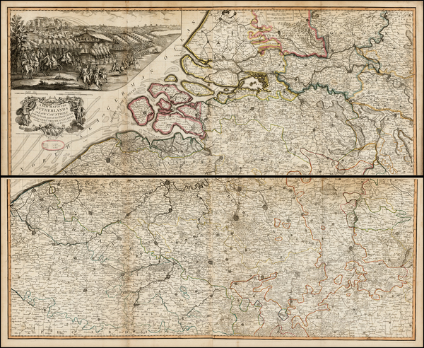 66-Netherlands Map By Laurie & Whittle