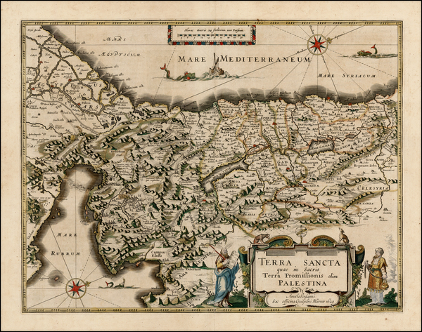 30-Holy Land Map By Willem Janszoon Blaeu